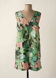 Robe courte sans manche sans manche vert KAPORAL femme