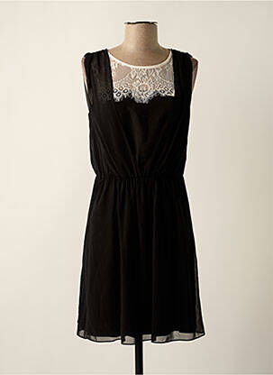 Robe mi-longue coupe évasée sans manche noir NAF NAF femme