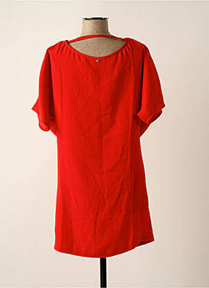 Robe courte manches courtes manches courtes rouge GUESS femme