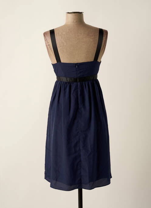 Robe mi-longue fermeture zippée au dos fines bretelles bleu NAF NAF femme