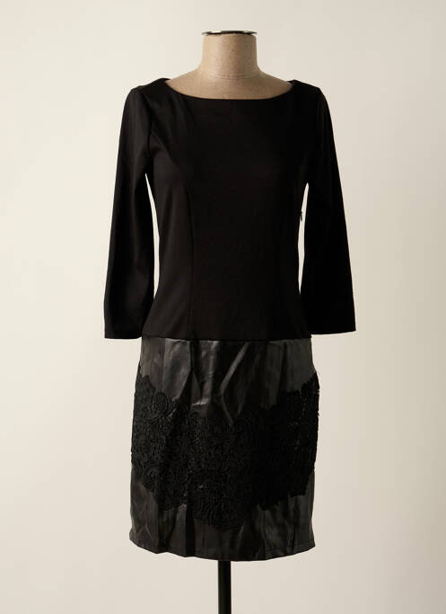 Robe courte manches longues manches longues noir NAF NAF femme