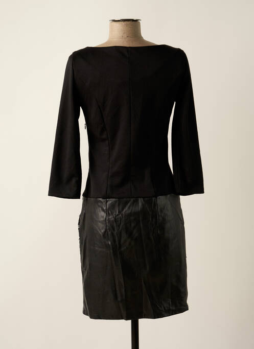 Robe courte manches longues manches longues noir NAF NAF femme
