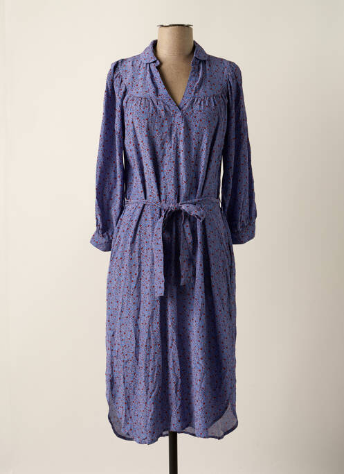 Robe mi-longue bleu CYRILLUS pour femme