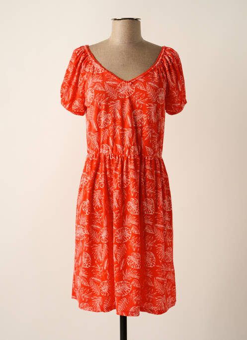 Robe mi-longue orange LH pour femme