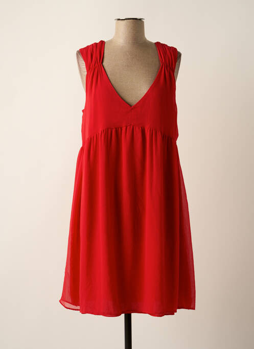 Robe mi-longue rouge NAF NAF pour femme