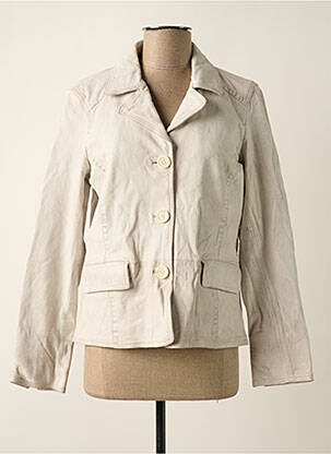 Veste en cuir poches blanc OAKWOOD femme