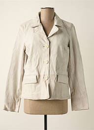 Veste en cuir poches blanc OAKWOOD femme