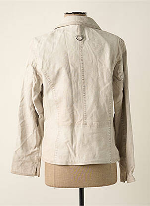 Veste en cuir poches blanc OAKWOOD femme