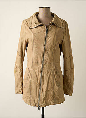 Veste en cuir beige OAKWOOD pour femme