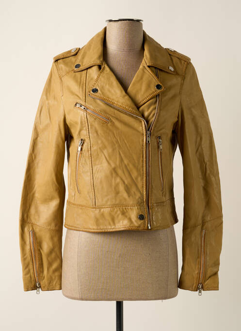 Veste en cuir beige OAKWOOD pour femme