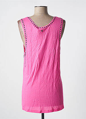 Débardeur col v sans manche rose KAPORAL femme