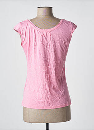 T-shirt stretch manches courtes rose ABSOLUT CASHMERE femme