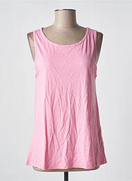 Débardeur stretch sans manche rose ABSOLUT CASHMERE femme