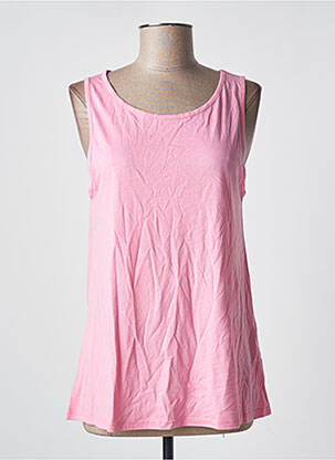 Débardeur stretch sans manche rose ABSOLUT CASHMERE femme