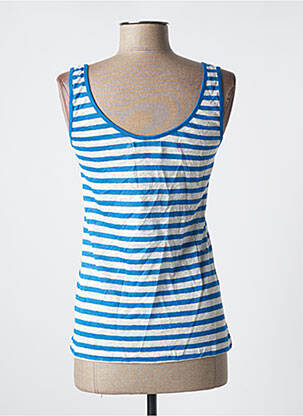 Débardeur stretch sans manche bleu ABSOLUT CASHMERE femme