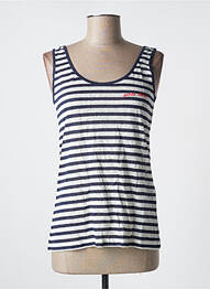 Débardeur stretch sans manche bleu fonce ABSOLUT CASHMERE femme