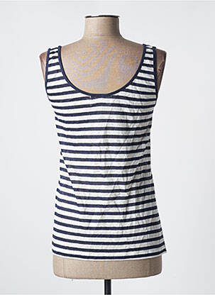 Débardeur stretch sans manche bleu fonce ABSOLUT CASHMERE femme