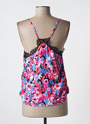 Top tissage crêpe fines bretelles rose KAPORAL femme