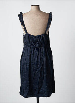 Robe mi-longue coupe cintrée fines bretelles bleu NAF NAF femme