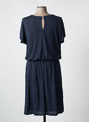 Robe mi-longue manches courtes manches courtes bleu ABSOLUT CASHMERE femme