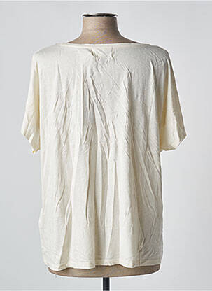 T-shirt stretch manches courtes beige ABSOLUT CASHMERE femme