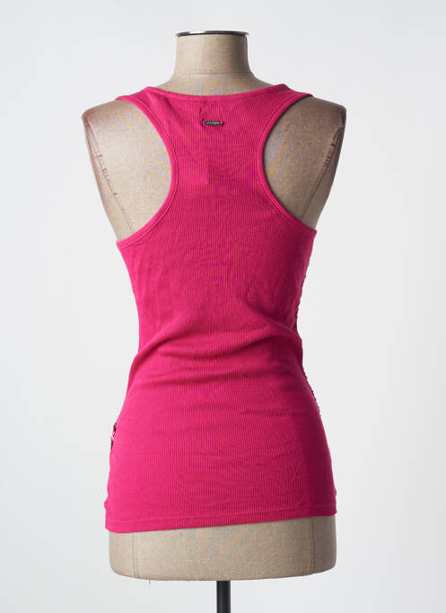 Débardeur coupe ajustée sans manche rose GUESS femme