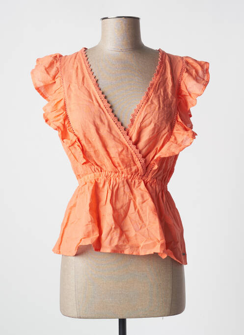 Top manches courtes manches courtes orange CREEKS femme