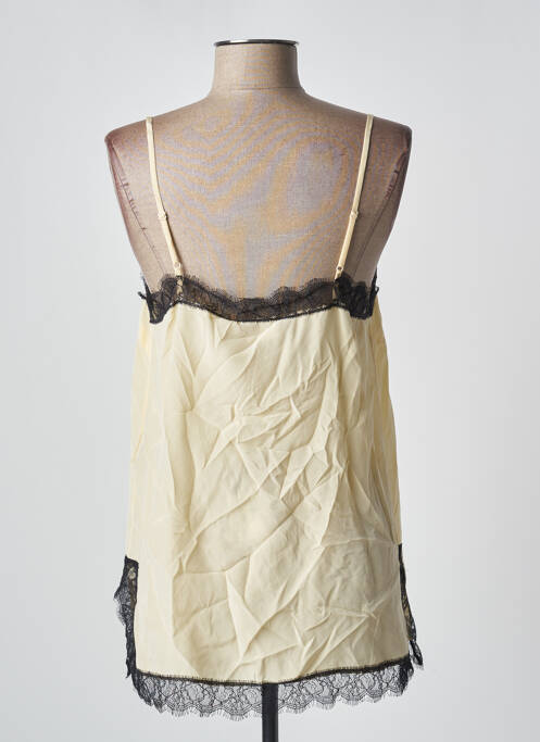 Top manches bretelles ajustables fines bretelles jaune APOSTROPHE femme