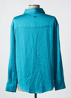 Chemisier coupe droite manches longues bleu ARMANI EXCHANGE femme