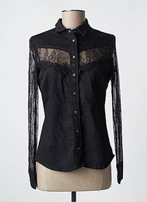 Chemisier coupe cintrée manches longues noir KAPORAL femme