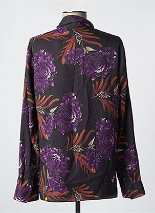 Blouse imprimé fleurs manches longues violet GEORGES RECH femme