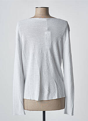 Gilet manches longues coupe cintrée gris POLES femme