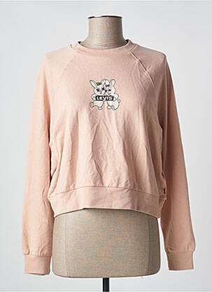 Sweat-shirt coupe over-size manches longues rose LEVI'S femme