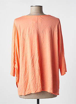 T-shirt col v manches 3/4 orange NOTSHY femme