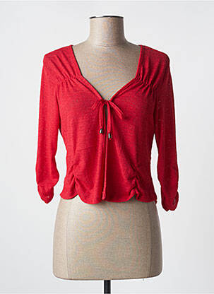 Gilet manches longues manches 3/4 rouge FRED SABATIER femme