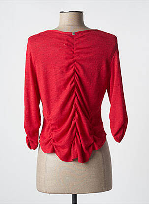 Gilet manches longues manches 3/4 rouge FRED SABATIER femme