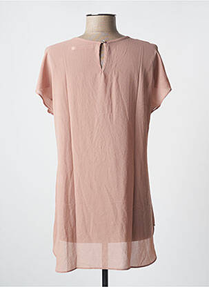 Tunique manches courtes tissage crêpe marron SOGGO femme