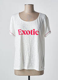 T-shirt coupe droite manches courtes blanc KAPORAL femme
