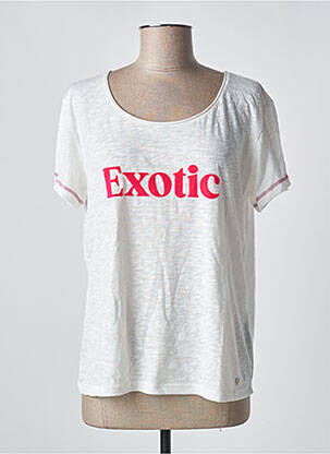 T-shirt coupe droite manches courtes blanc KAPORAL femme