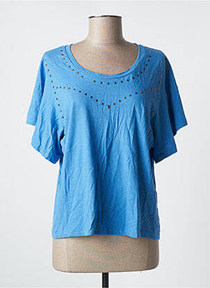 T-shirt coupe droite manches courtes bleu KAPORAL femme