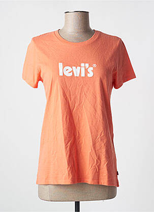 T-shirt sérigraphie floquée manches courtes orange LEVIS femme