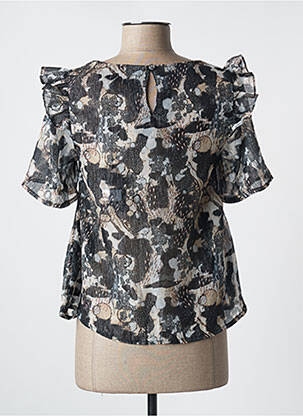 Blouse légère et transparente manches courtes gris KAPORAL femme
