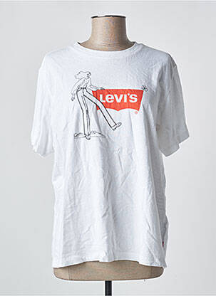 T-shirt coupe droite manches courtes blanc LEVIS femme