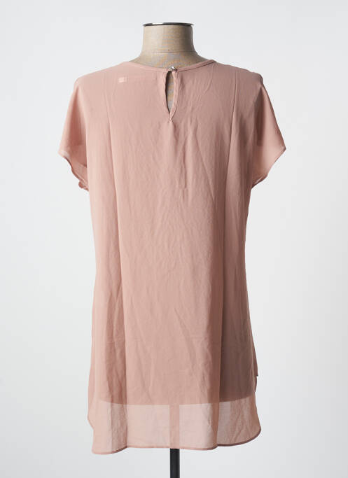 Tunique manches courtes tissage crêpe marron SOGGO femme