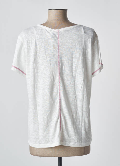 T-shirt sérigraphie floquée manches courtes blanc KAPORAL femme