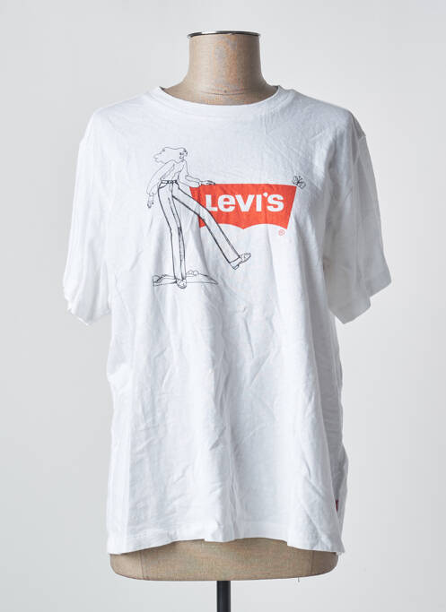 T-shirt coupe droite manches courtes blanc LEVIS femme