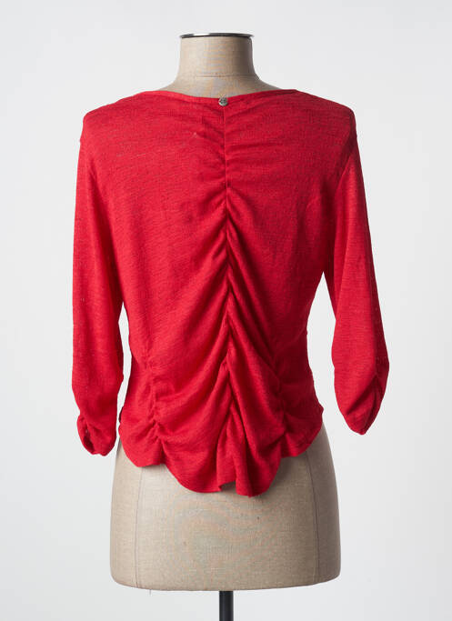 Gilet manches longues rouge FRED SABATIER pour femme