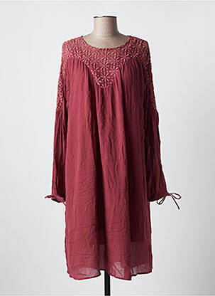 Robe mi-longue manches longues manches longues rose NOTSHY femme