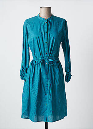 Robe mi-longue manches longues manches longues bleu COMPTOIR DES COTONNIERS femme
