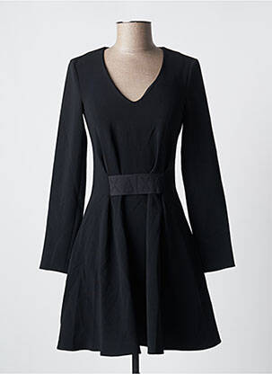 Robe courte fermeture zippée au dos manches longues noir ARMANI EXCHANGE femme